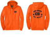 Ask About My Miles Unisex Zip Up Hoodie